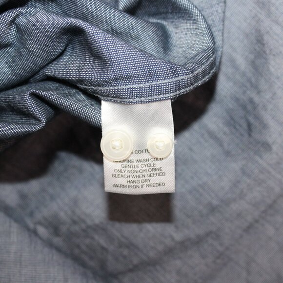 UNTUCKit XL Mens Grey Slim Fit Straight Point Collar Dress Shirt - Picture 9 of 9